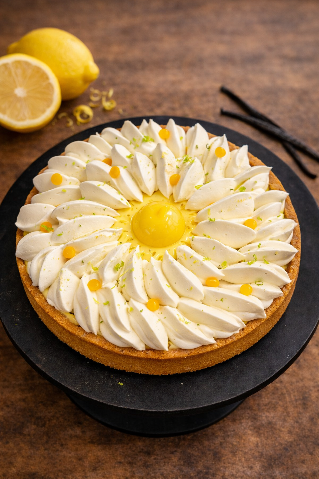 Tarte citron nuage vanille